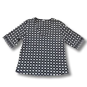 Made With Love Black Eyelet Embroidered Top • M • NWT